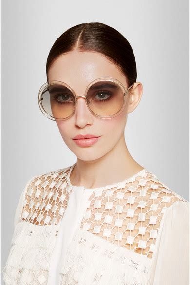 chloe frame|oversized 56mm round sunglasses chloe.